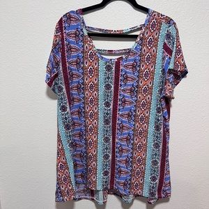 Bobbie Brooks Plus Size Multicolor Paisley Blouse Size 2X